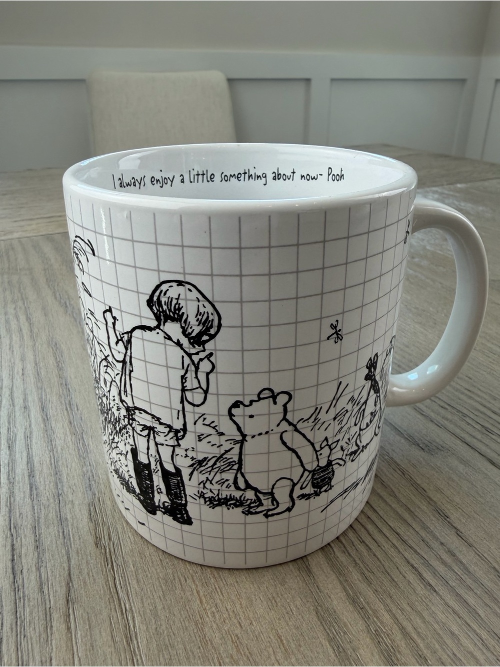 Disney Winnie the Pooh Sketchbook Mug 18 oz Retired Zrike Classic Line Art NWT